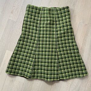 Akris Punto patterned wool-blend skirt, Size 4